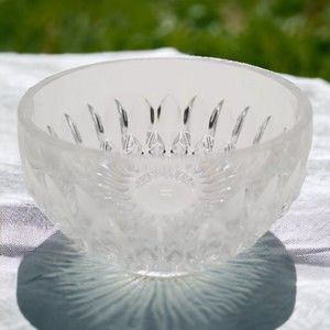 Crystal Clear Cut Glass Candy Nut Bowl Dish